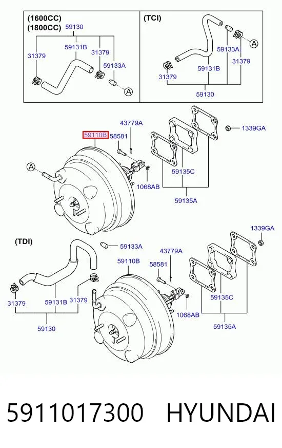Підсилювач гальм 5911017300 Hyundai/Kia