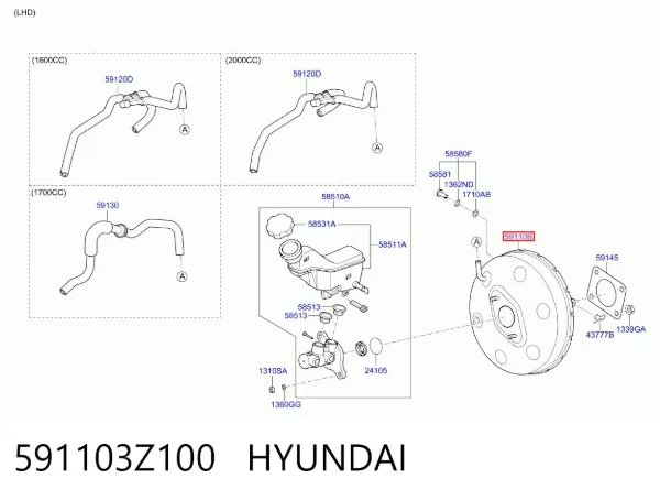 Підсилювач гальм Hyundai I40 I