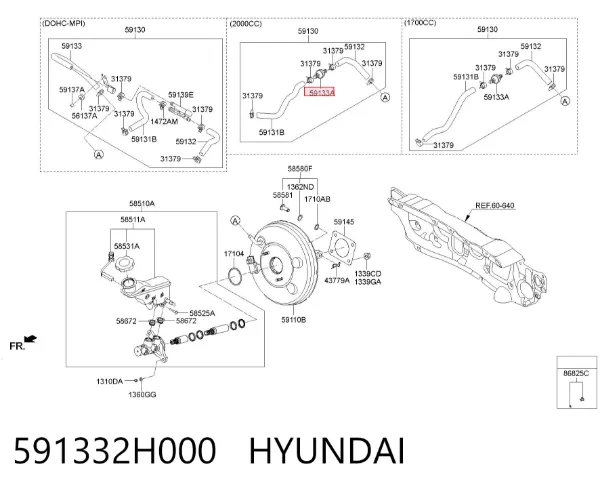 Клапан перетворювач тиску наддуву (соленоїд) 591332H000 Hyundai/Kia
