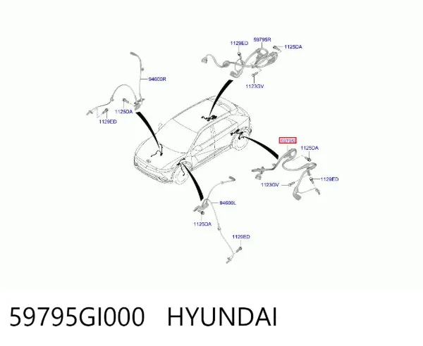 Датчик АБС (ABS) задній, лівий 59795GI000 Hyundai/Kia