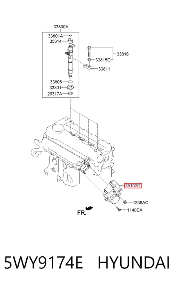 Дросільна заслінка 5WY9174E Hyundai/Kia
