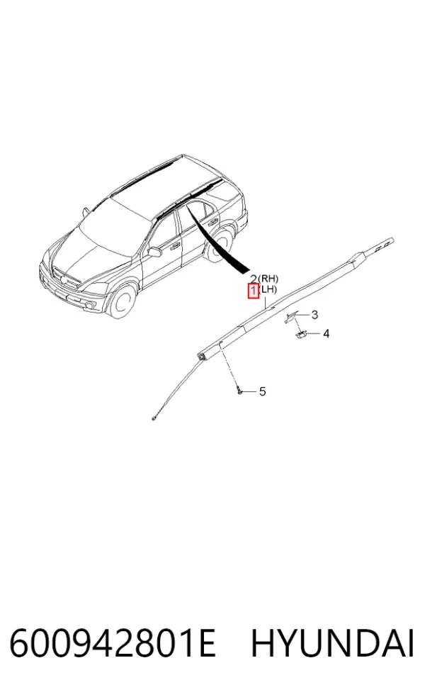 Подушка безпеки, збоку, ліва, AIRBAG 600942801E Hyundai/Kia