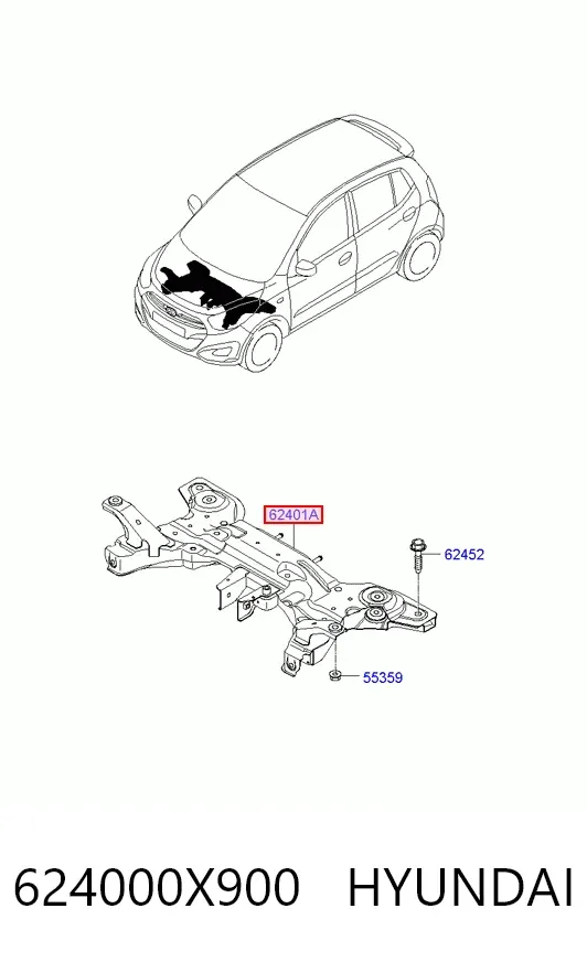 Підрамник передній 624000X900 Hyundai/Kia