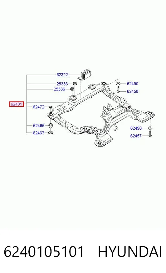 Підрамник передній 6240105101 Hyundai/Kia