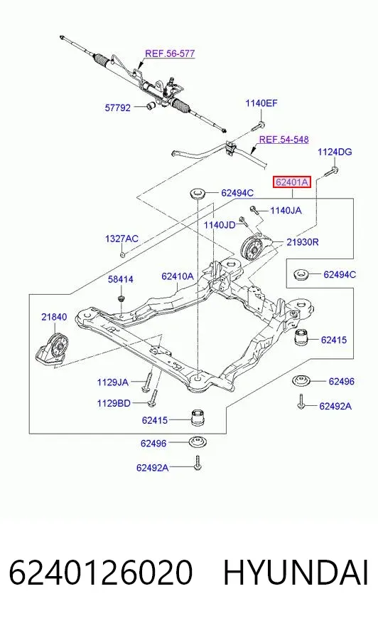 Підрамник передній 6240126020 Hyundai/Kia