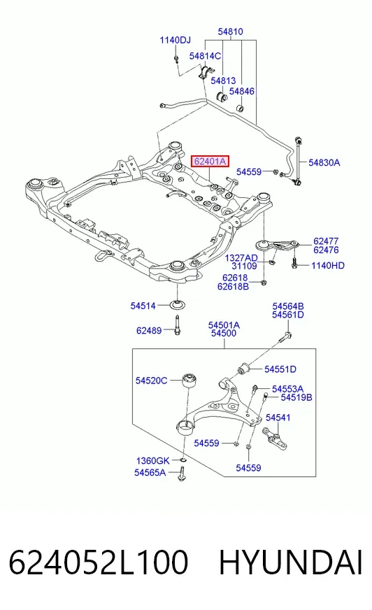 Підрамник передній 624052L100 Hyundai/Kia