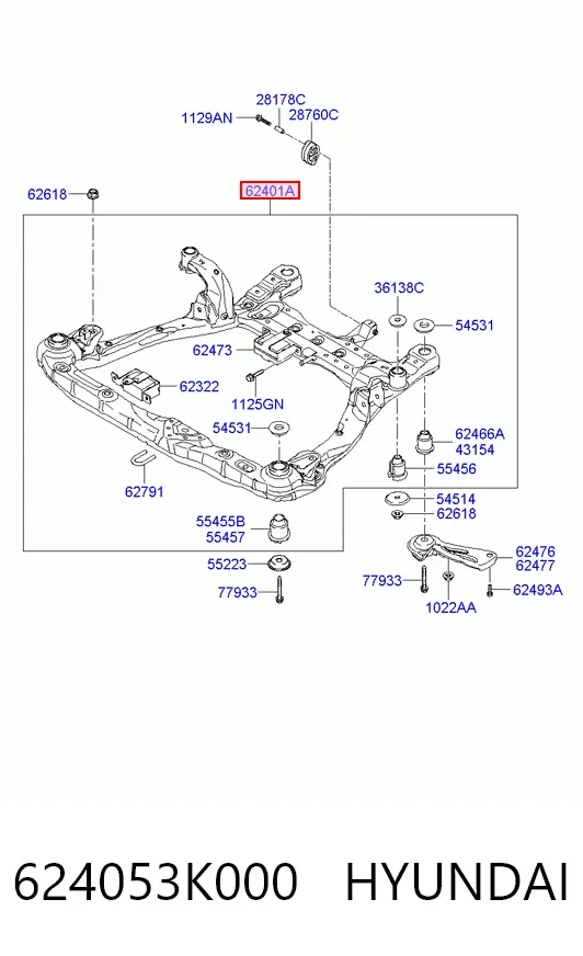 Підрамник передній Hyundai Sonata V