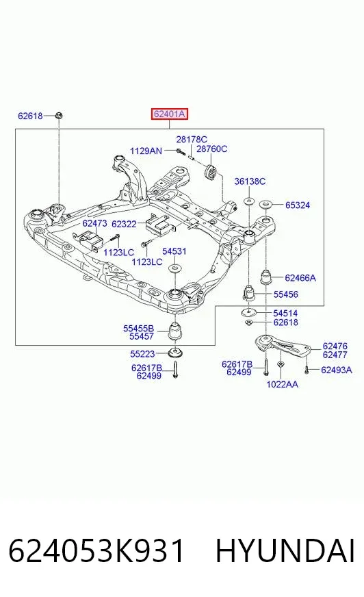 Підрамник передній Hyundai Sonata V