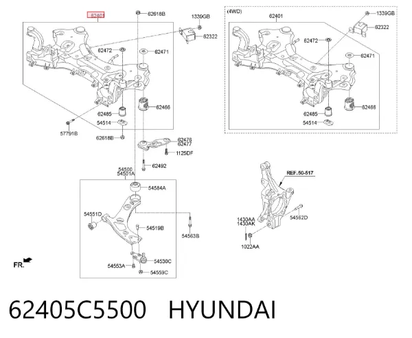 Підрамник передній 62405C5500 Hyundai/Kia