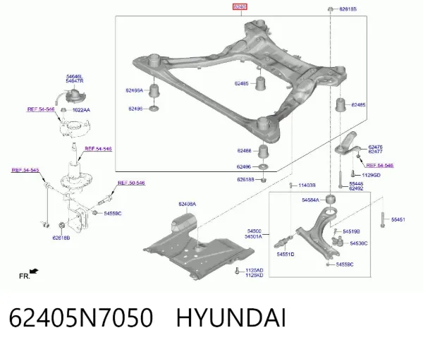 Підрамник передній 62405N7050 Hyundai/Kia