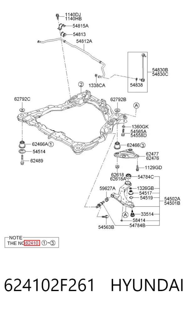 Підрамник передній 624102F261 Hyundai/Kia