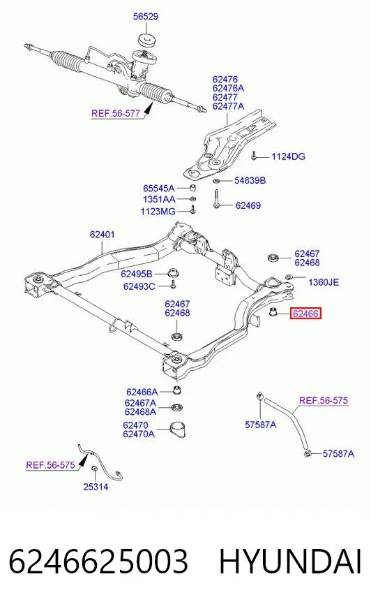 Сайлентблок передній балки/підрамника 6246625003 Hyundai/Kia
