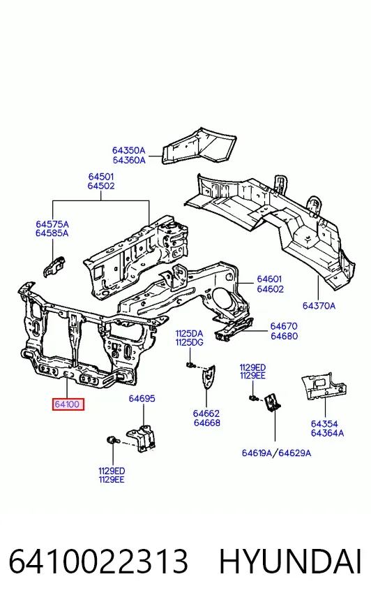 Рамка радіатора Hyundai Accent I