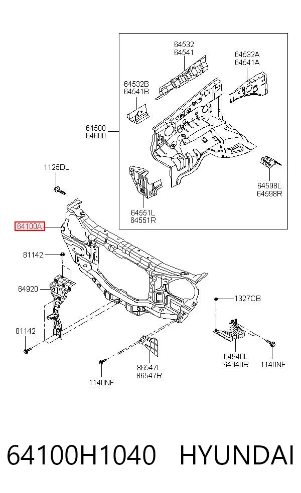 Рамка радіатора Hyundai Terracan HP
