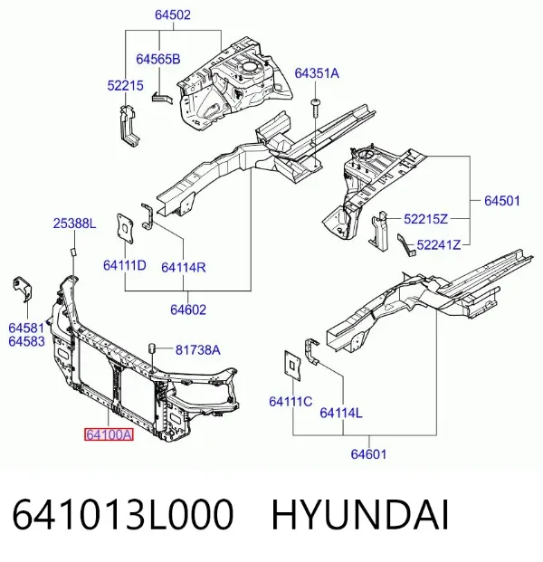 Рамка радіатора Hyundai Grandeur TG