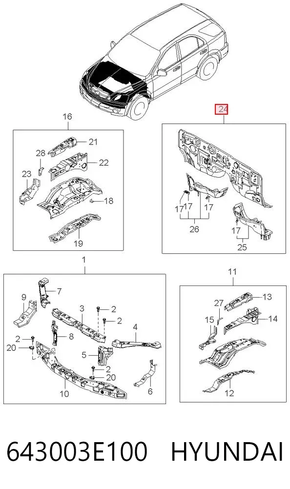  643003E100 Hyundai/Kia
