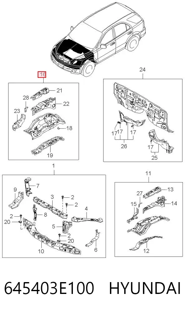  645403E100 Hyundai/Kia