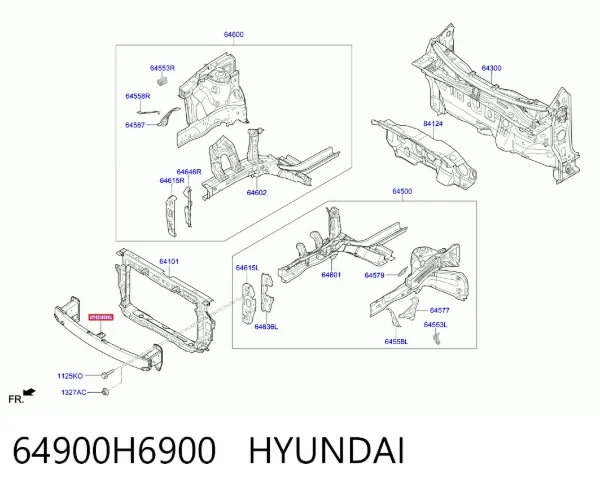 Підсилювач бампера переднього Hyundai Accent IV