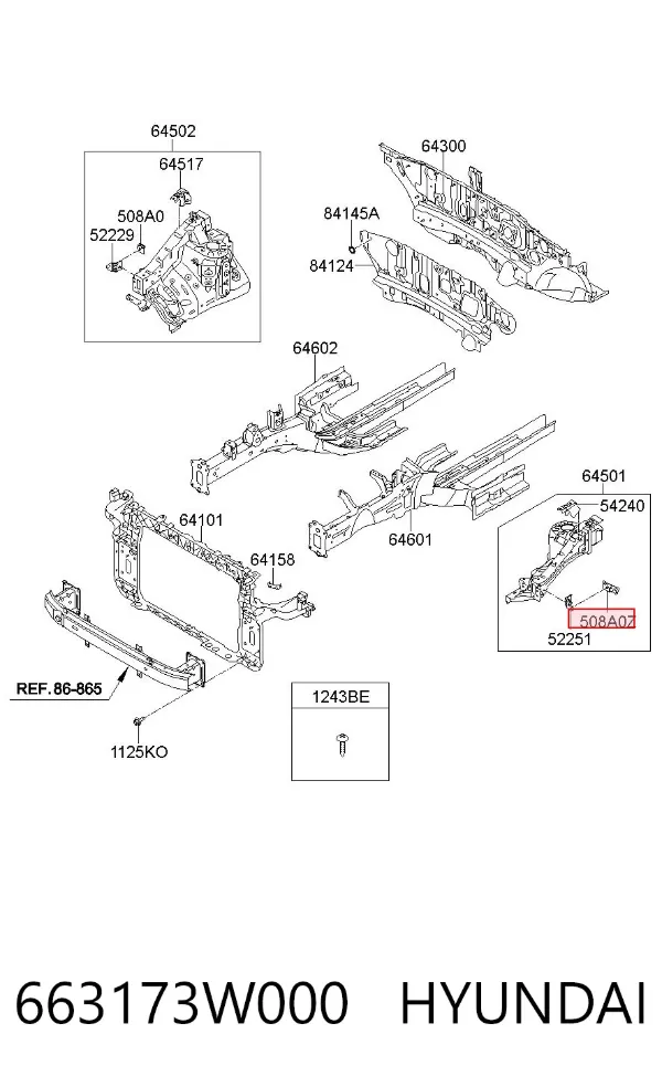  663173W000 Hyundai/Kia