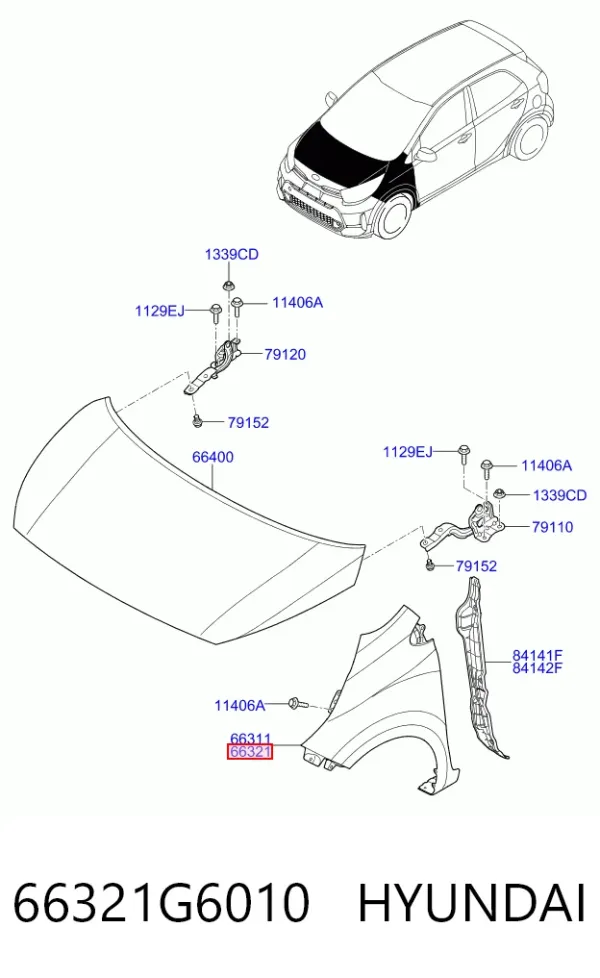 Крила 66321G6010 Hyundai/Kia