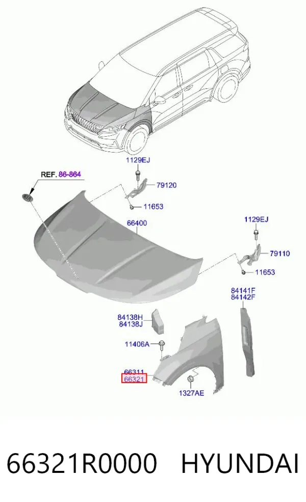 Крила 66321R0000 Hyundai/Kia