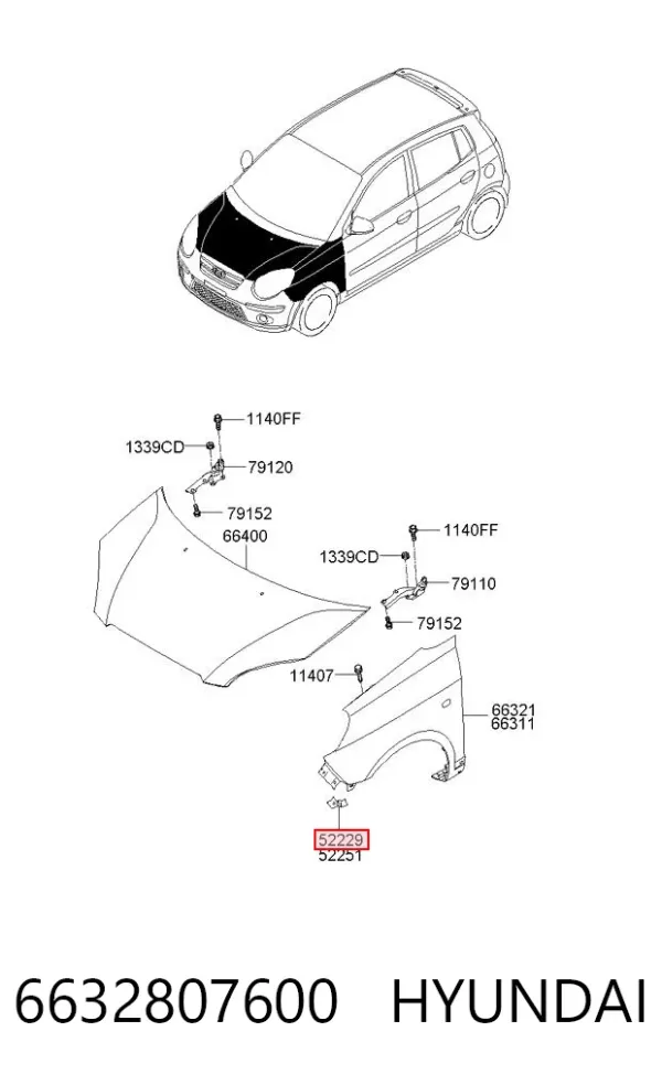  6632807600 Hyundai/Kia