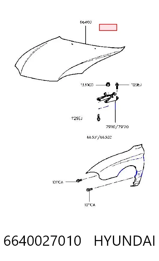 Капот Hyundai Coupe I