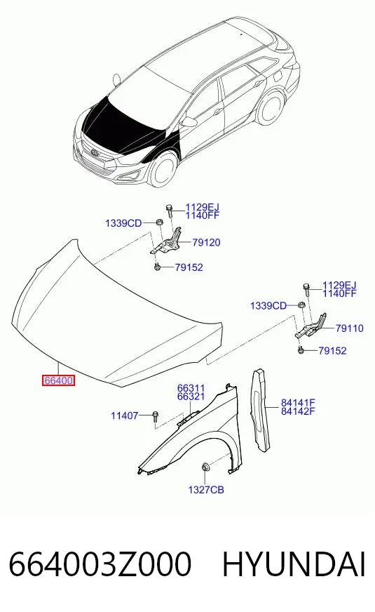 Капот Hyundai I40 I