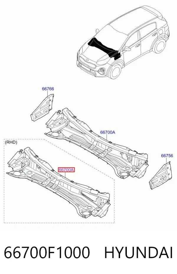  66700F1000 Hyundai/Kia