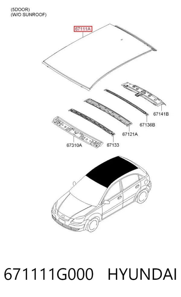 Дах 671111G000 Hyundai/Kia