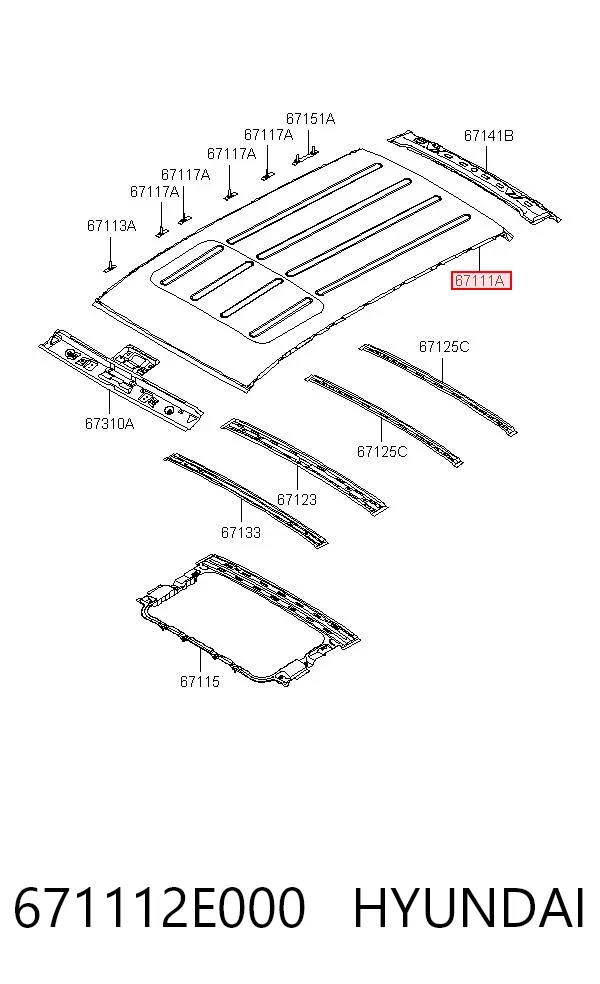 Дах 671112E000 Hyundai/Kia