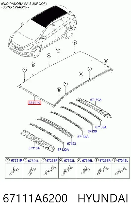 Дах 67111A6200 Hyundai/Kia