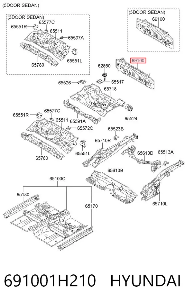  691001H210 Hyundai/Kia