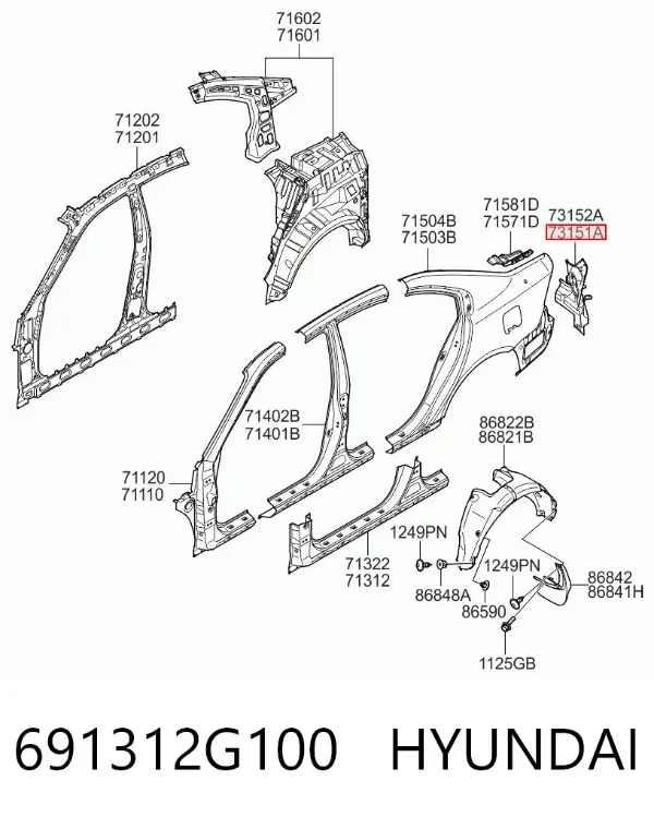  691312G100 Hyundai/Kia