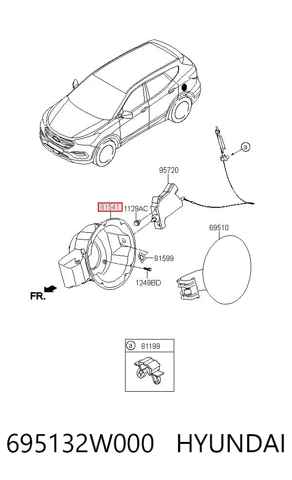  695132W000 Hyundai/Kia