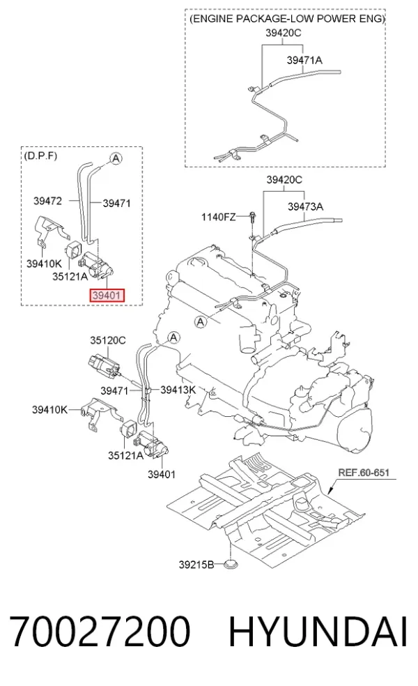 Клапан соленоїд регулювання заслонки EGR 70027200 Hyundai/Kia