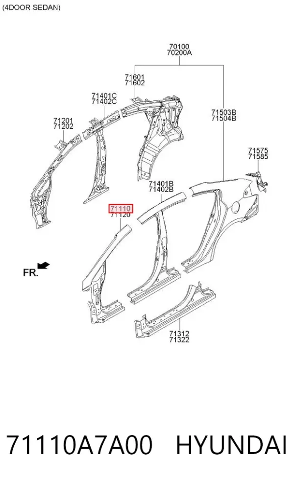  71110A7A00 Hyundai/Kia