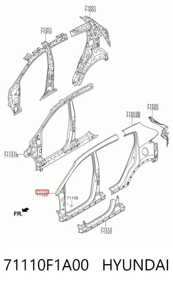  71110F1A00 Hyundai/Kia