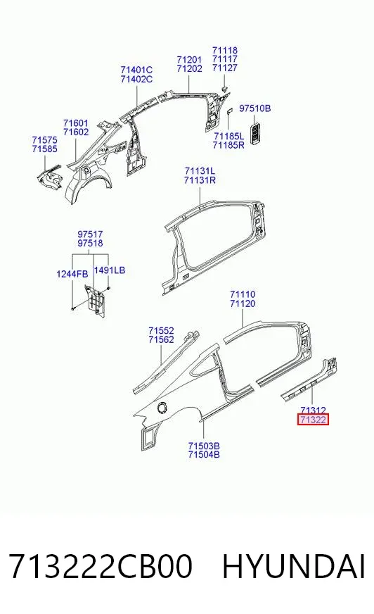  713222CB00 Hyundai/Kia