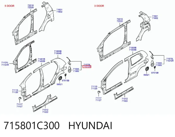  715801C300 Hyundai/Kia