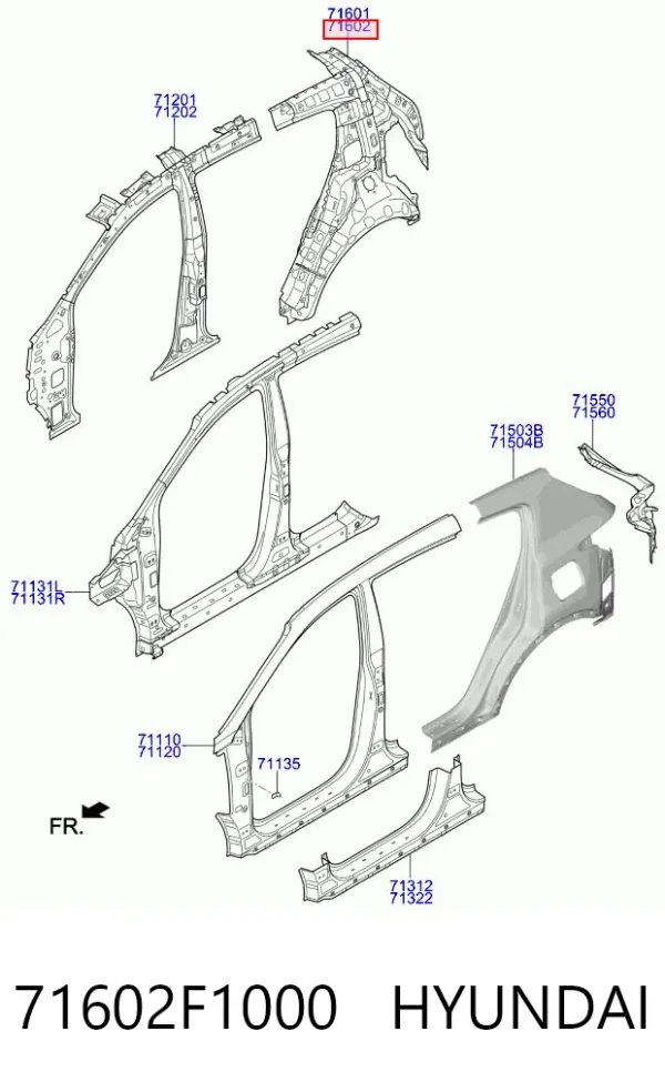  71602F1000 Hyundai/Kia