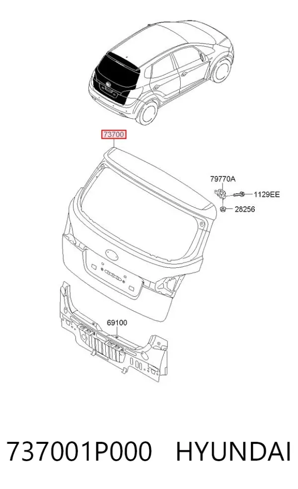 Ляда 737001P000 Hyundai/Kia