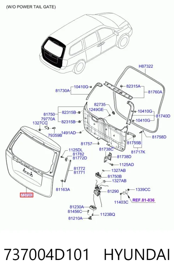 Ляда 737004D101 Hyundai/Kia
