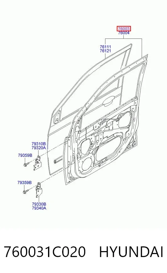 Двері передні ліві Hyundai Getz 