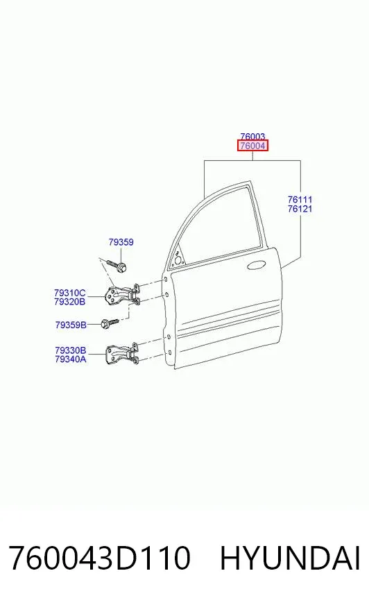 Двері праві передні Hyundai Sonata IV