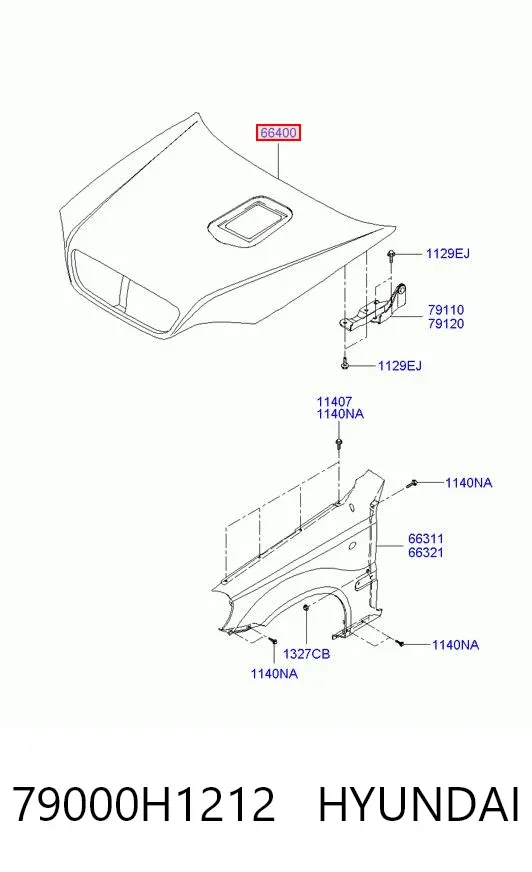 Капот Hyundai Terracan HP