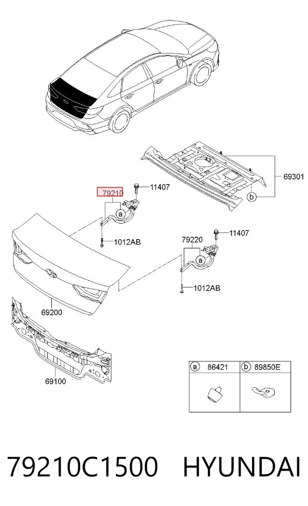 Петля кришки багажника 79210C1500 Hyundai/Kia