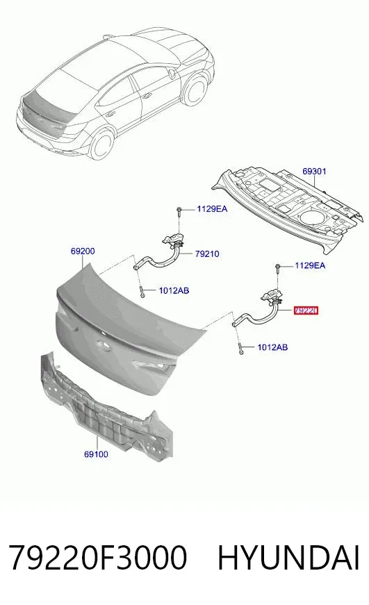 Петля кришки багажника 79220F3000 Hyundai/Kia