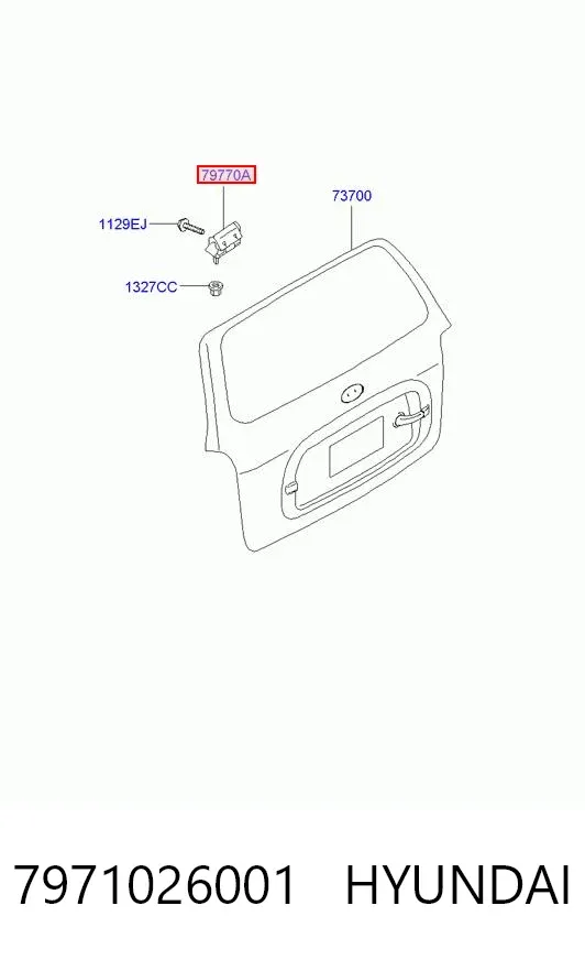 Петля задньої багажної, 3/5 -ої двері 7971026001 Hyundai/Kia