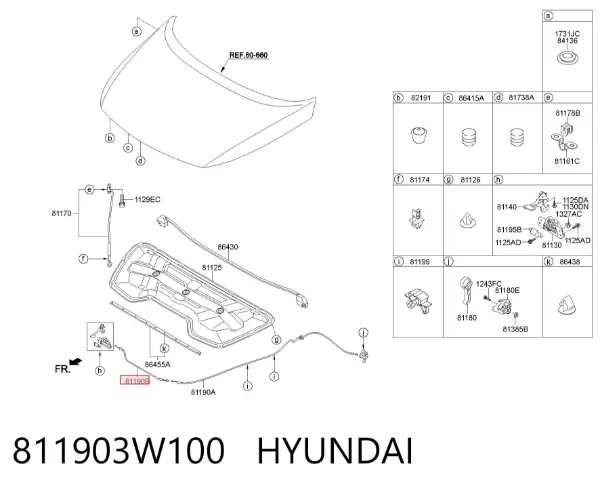  811903W100 Hyundai/Kia